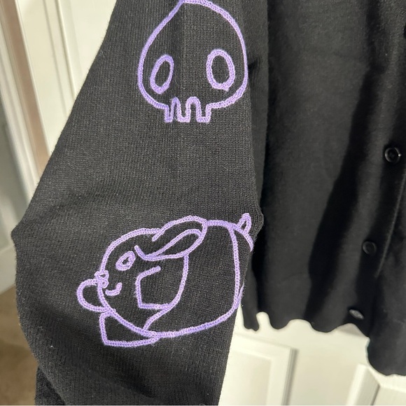 Hello Kitty & Friends x Forever 21 size M knit Kuromi chain cardigan - Picture 7 of 14